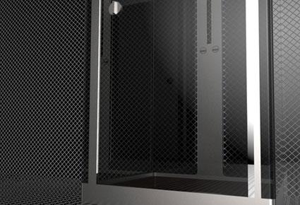 حجرة Smart Media Shower لتشغيل الأشرطة المصوّرة والموسيقى وإجراء الاتصالات